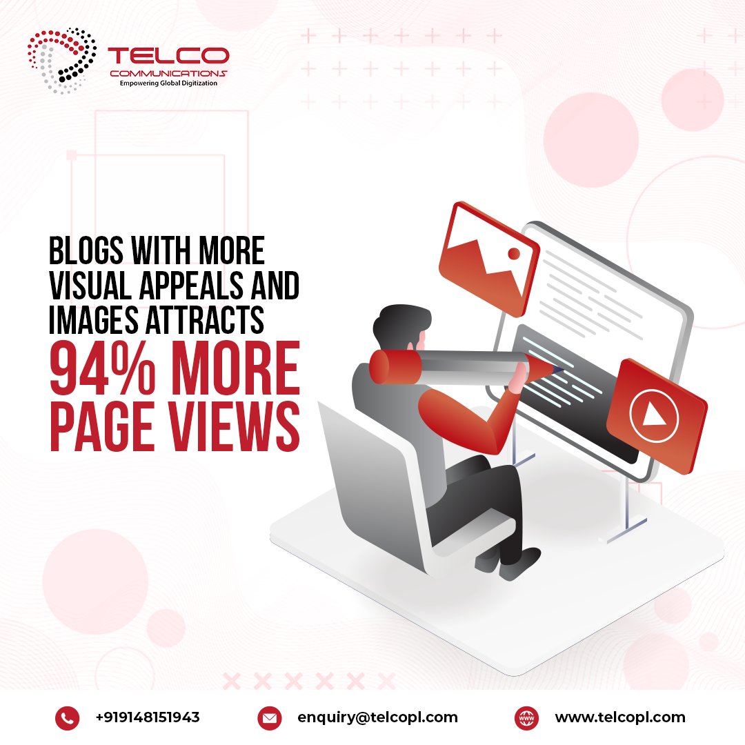 Adding visuals in blogs will become even more important for content marketers in 2023.

#Telcocommunications #blogs #contentmarketing #contentmarketingtips #contentmarketingservices #contentmarketingagencybangalore