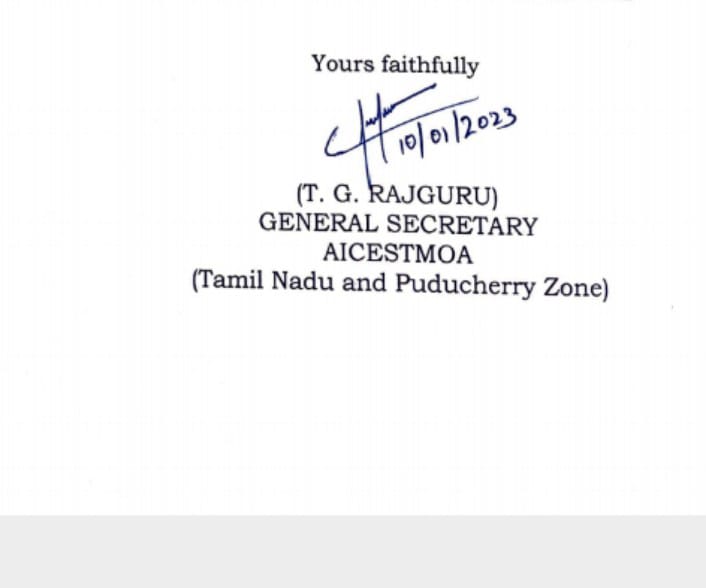 AICESTMOA_CBIC's tweet photo. Some people are sending direct representations to @cbic_india and PCCs/CCs of other zones with the fake signatures.

Requesting @cbic_india not to acknowledge this and to constitute a committee to find &amp; punish the master mind behind these representations. @ChennaiCustoms https://t.co/OtY8AzonRv