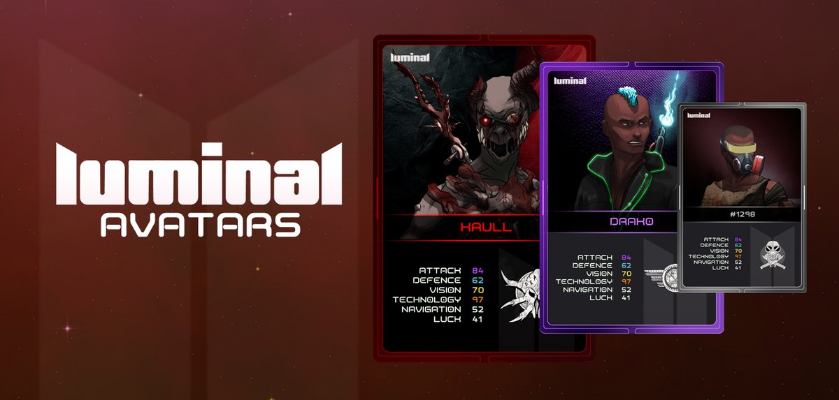 LUMINAL AVATARS - Imagine thinking you had a common NFT, only to roll its stats to reveal it’s actually a beast… 

Once rolled, base stats are permanent. Only GEAR can upgrade them😉

What could you need the cards for? More big news tomorrow...

More info in Discord!

#luminal