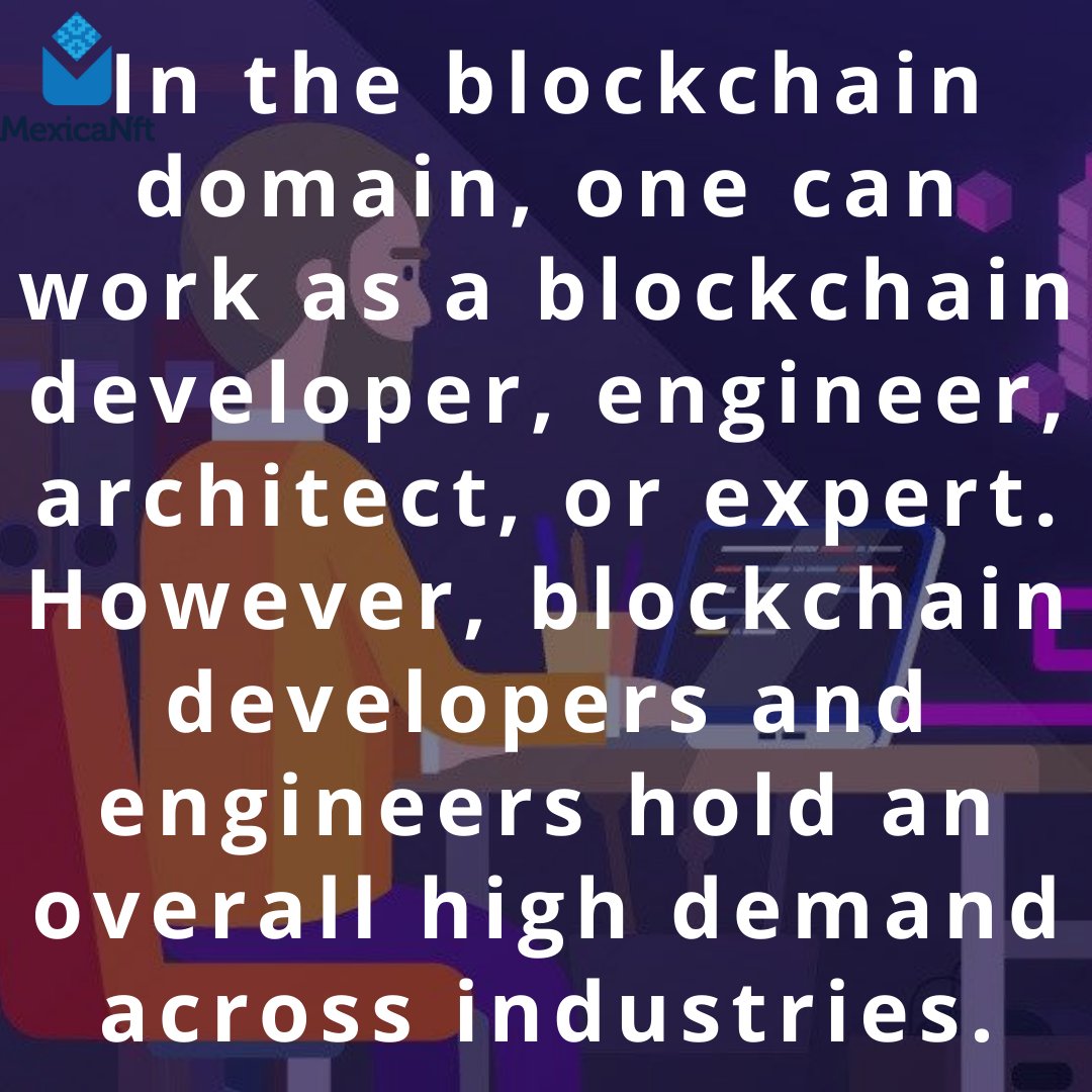 MexicaNFT_'s tweet image. Blockchain developers make decisions based on their work. On the other hand, blockchain engineers predict the structure of the infrastructure. 💻
#Blockchain #blockchainengineer #Blockchainworld #BlockchainJobs #cryptoworld #nft #crypto #cryptocurrency #metaverse #nftcommunity
