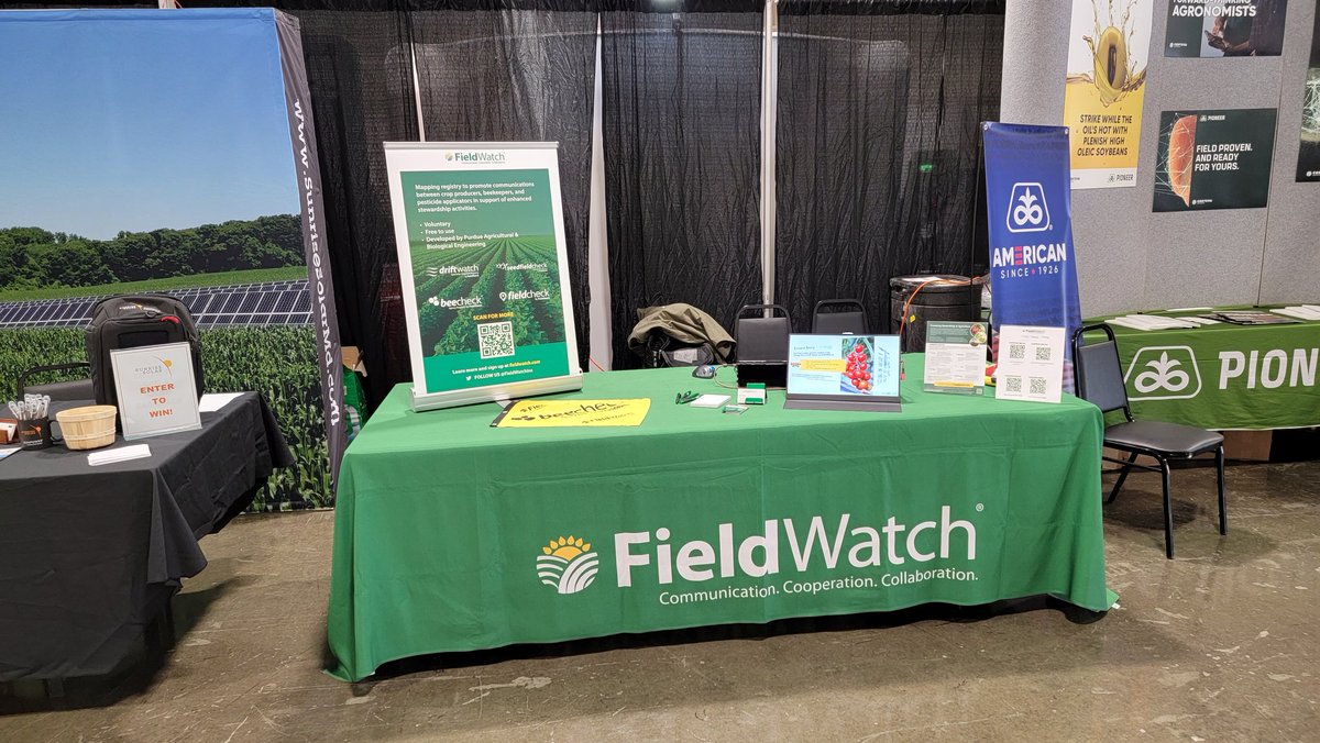 FieldWatchInc's tweet photo. If you are at Delaware Ag Week, stop in and see how the Delaware FieldWatch registries are increasing stewardship of pesticide applications with our mapping technologies #DEAgWeek #AgTech https://t.co/d09ITLgbfZ