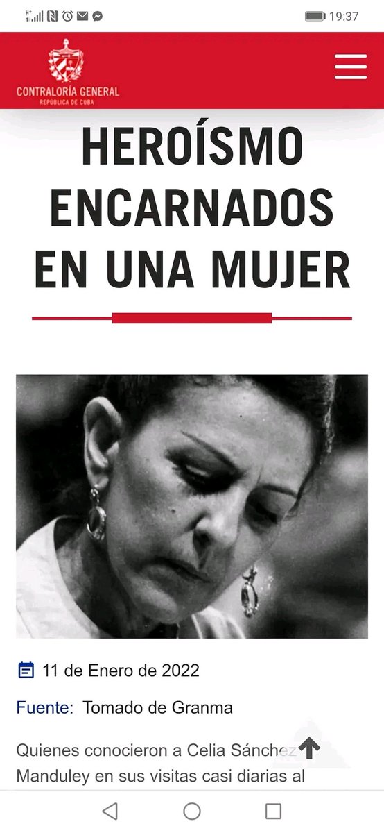 "CELIA, 
NOS ABRAZA CON SU SONRISA"
Las anécdotas resultan infinitas cuando se habla de Celia. Su capacidad de acompañar a Fidel, en los duros rigores de la lucha , Gracias por su legado. Ejemplo de mujer cubana. #CeliaPorSiempre #MujeresEnRevolución #JuntarYVencer..