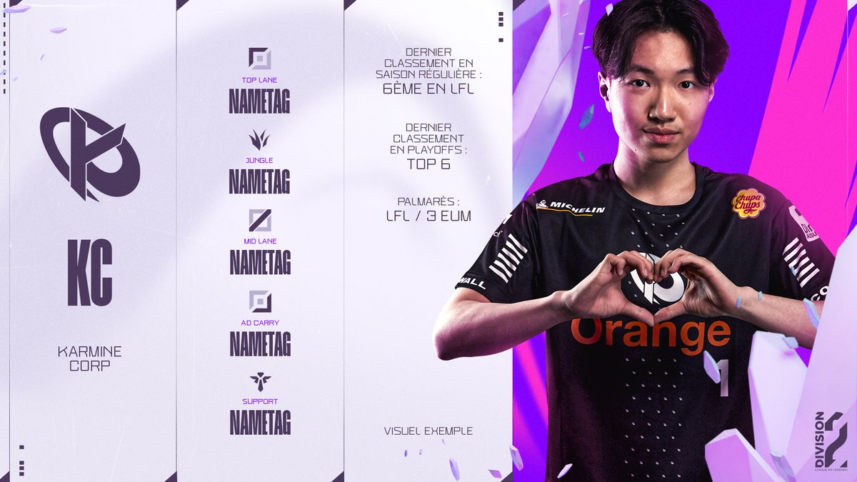 Kini_Art's tweet photo. 𝗗𝗜𝗩𝟮 𝗟𝗢𝗟 𝟮𝟬𝟮𝟯 // @Infograpik x @OTP_LoL

Une nouvelle fois, on m'a confié la mission de réaliser la DA de la Div2💜💎

C'était archi cool de mettre en avant une ligue qui n'a jamais été aussi intéressante que cette année !

Bonne compétition à tous les participants👊 https://t.co/vHyL3F5QO8