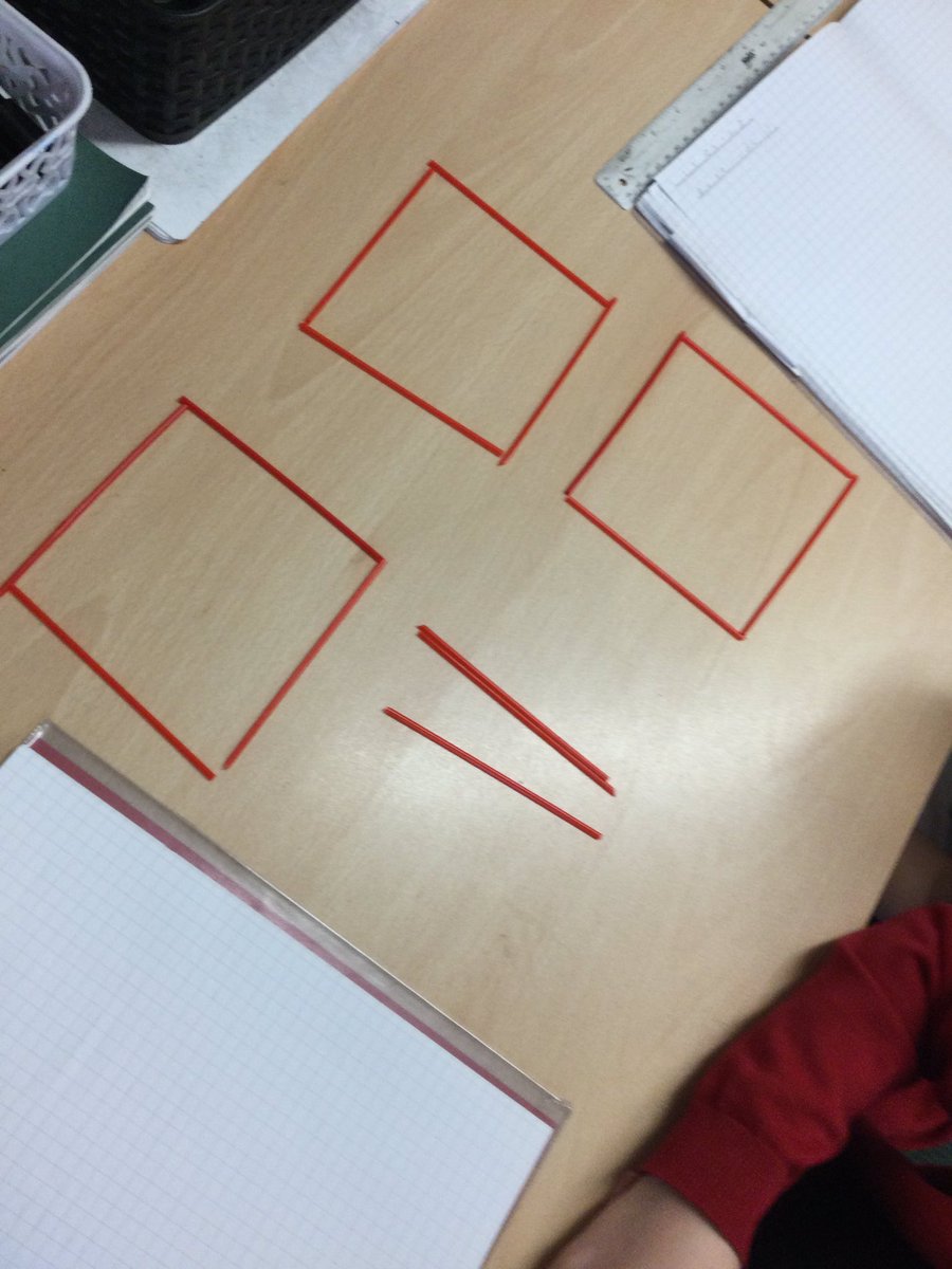 MD_Class3's tweet photo. We used straws to make shapes to find remainders of numbers in our maths learning! @MD_Class3 
@MillDamSchool #MDmaths https://t.co/ODTk6sj39C