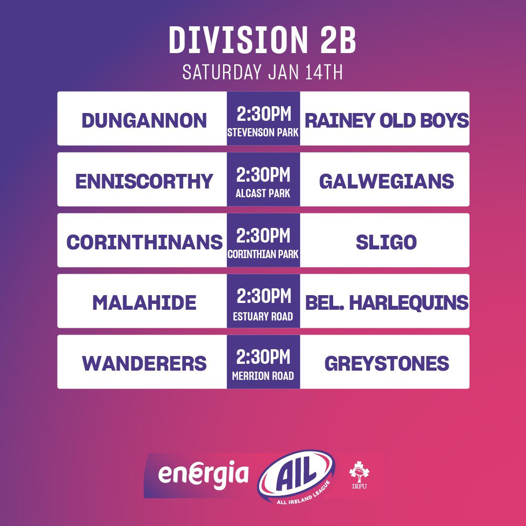 DungannonRFC's tweet photo. Big weekend ahead #AIL #4vs5 https://t.co/jOx1DjKTkY