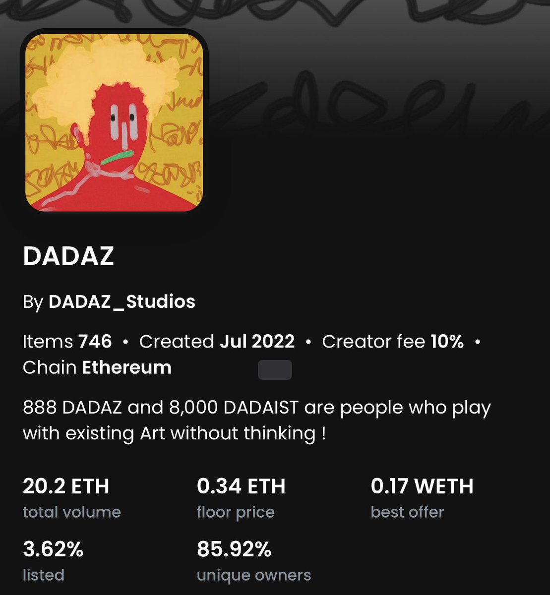 와 볼륨 20 ETH 넘었어요!

감사합니다 다다즈팸 👀