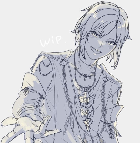 企画のモデルさん描かせていただいてます今回はミドランくん! 