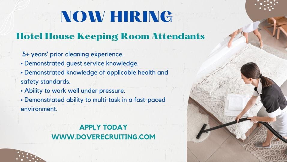 DoveRecruiting's tweet photo. Hiring Alert ⚠️

We are looking for Hotel House Keeping Room Attendants. 

If you think you possess the above mentioned skills and are the perfect for the position, tap the link in description and apply now!
#hiring #HIRINGNOW #jobalerts #jobsabroad #vacancy #roomattendant https://t.co/e8UhptexQd