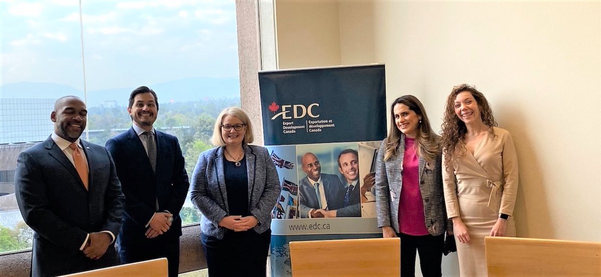 Mairead_Lavery's tweet photo. Thank you to @ExportDevCanada's Mexico team; George Monize, @JorgeRave_EDC, @MariluEDCGBD and @IngridPebi, for your generous hospitality and the innovative work you're doing to meet the varying needs of Canadian companies exporting to Mexico. 

#Canada #Export #Mexico #CdnBiz https://t.co/LyOkgknf5Q
