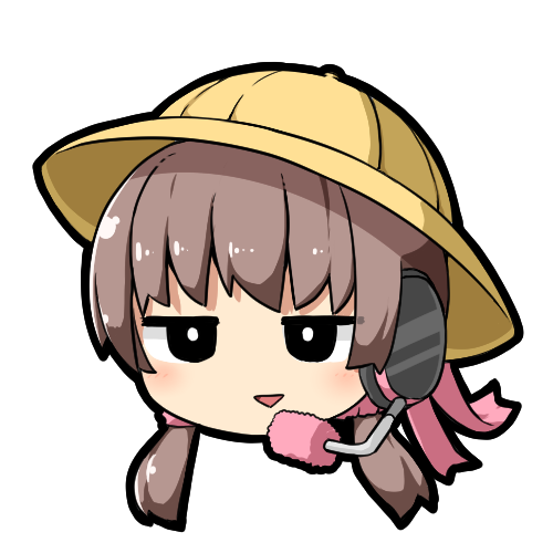 hat 1girl solo smile blush stickers brown hair school hat  illustration images