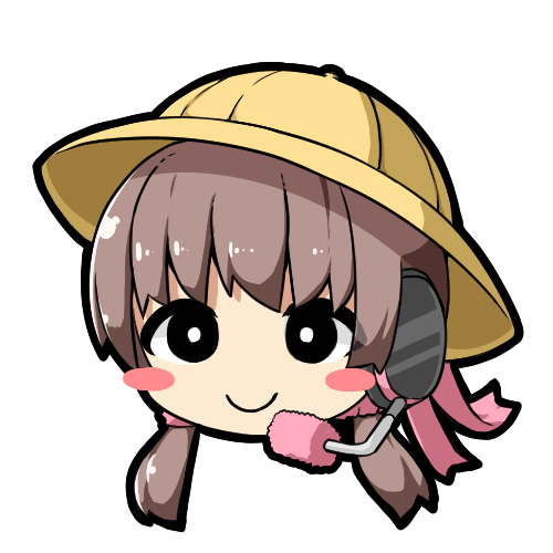 hat 1girl solo smile blush stickers brown hair school hat  illustration images