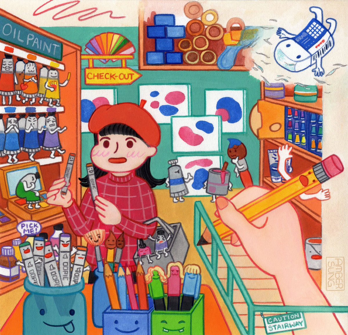 ambersungart's tweet photo. It’s #PortfolioDay !
I am Amber, a freelance illustrator who believes everyday objects around us are filled with intelligence!
I’ve picked out 4 favorites from my recent artworks! 
☁️https://t.co/6C839qShyK
#illustration #art #painting https://t.co/suJUlMOiVx