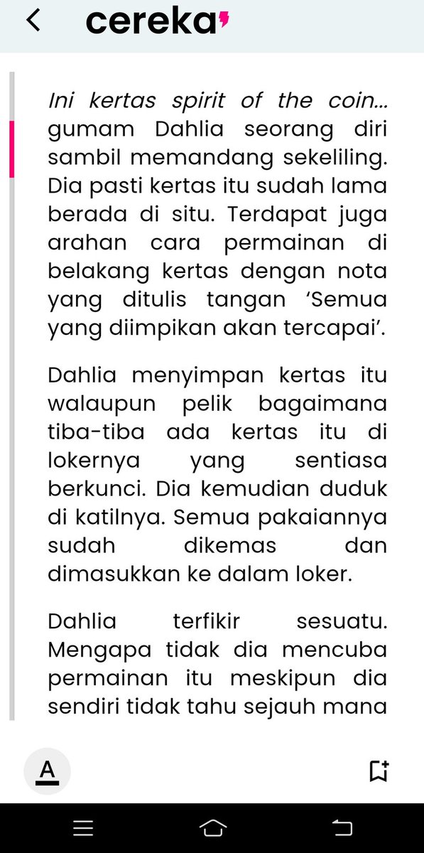 MuhammadFatrim's tweet image. Korang dah langgan CEREKA ke? Bila si Ayim pemalas belek buku fizikal sendiri masa menulis. Apps macam ni la senang, boleh adjust tulisan dan jarak lagi. RM 4.90 je sebulan korang boleh baca banyak novel @BukuFixi BIBLIO &amp;amp; sebagainya. Berbaloi-baloi gaissss! 🤩

#Cereka #Prekuel