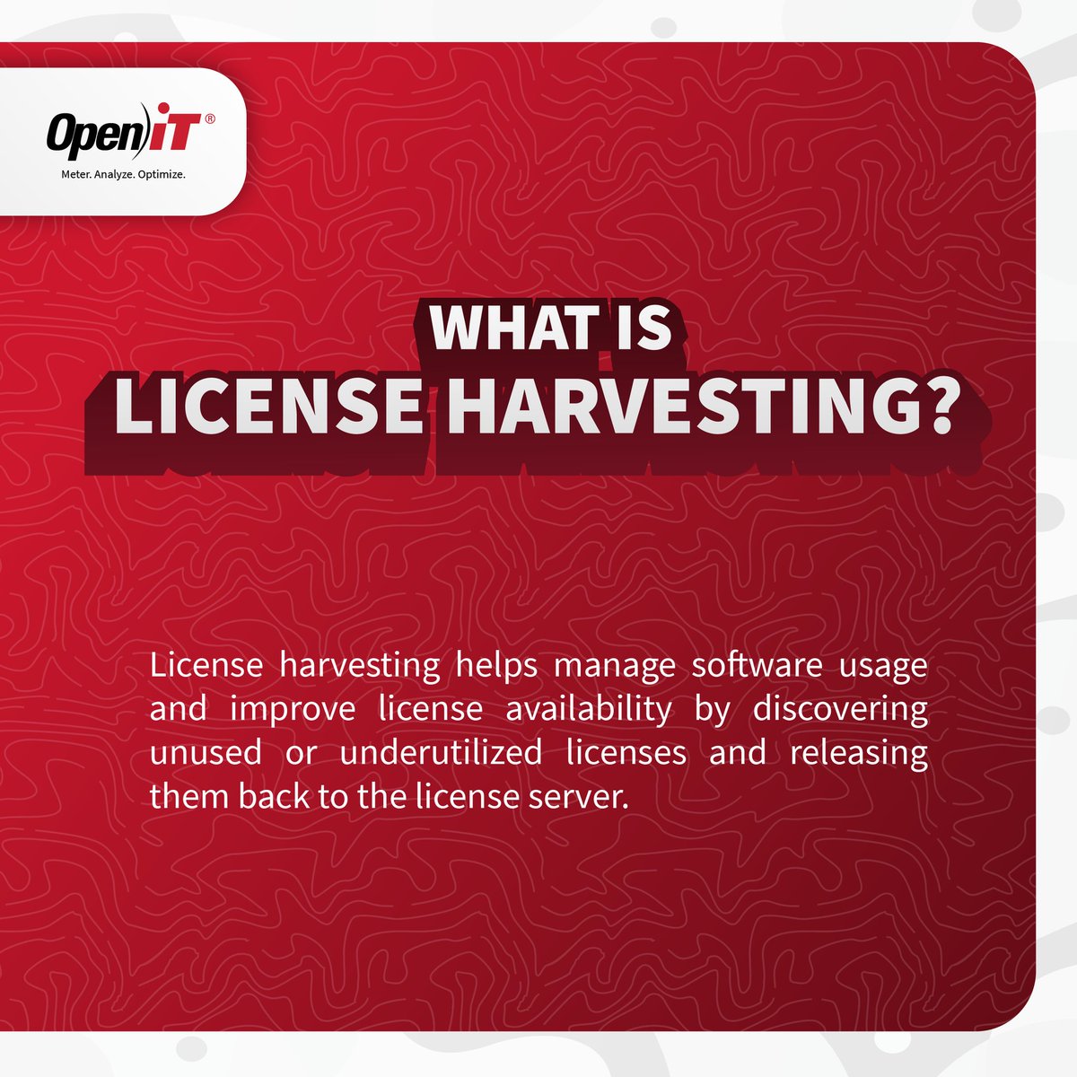 OpeniTInc's tweet image. This infographic explains the value of harvesting licenses without interfering with productivity or work process.

Continue reading: openit.com/resources/info…

Visit our website: openit.com

#licenseharvesting #usagemonitoring #licensemonitoring #trackingsoftwareusage