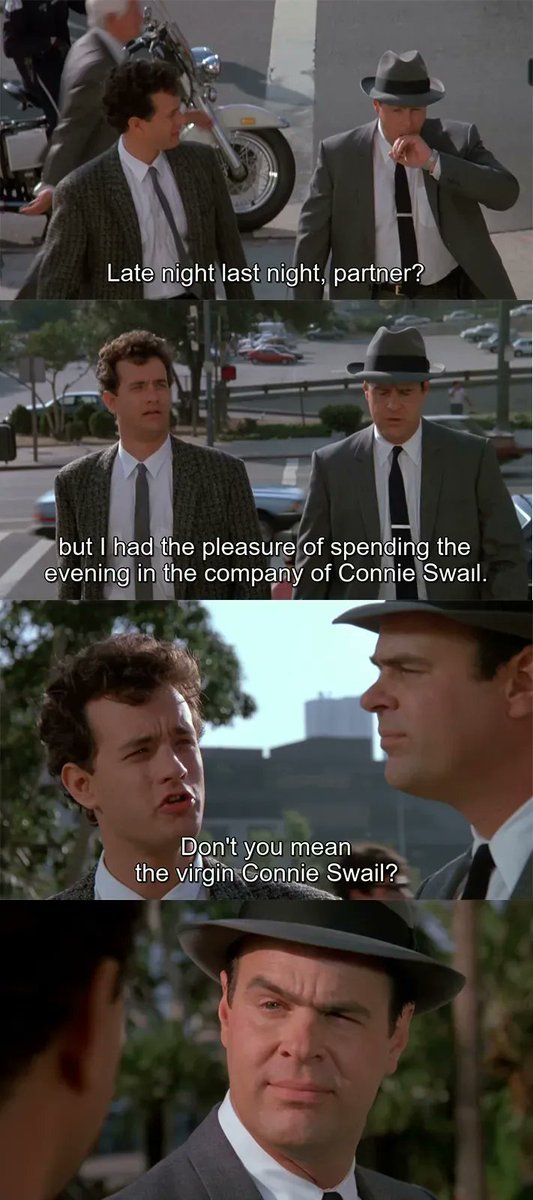 CineCalendar's tweet image. Jan 11th 1987 - Detective Joe Friday (@dan_aykroyd) spent the evening in the company of Connie Swail (@alexandra_paul) #Dragnet