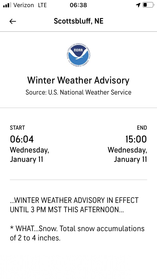 NSP_TroopE's tweet photo. Weβre in line for more #Snow today with accumulations of 2-4β across #WesternNebraska. Of course that means we need to #BuckleUp #SlowDown #NoCruiseControl and #DontDriveDistracted. Watch @Nebraska511 for road conditions in the area!!! https://t.co/h8g6OEi7kT