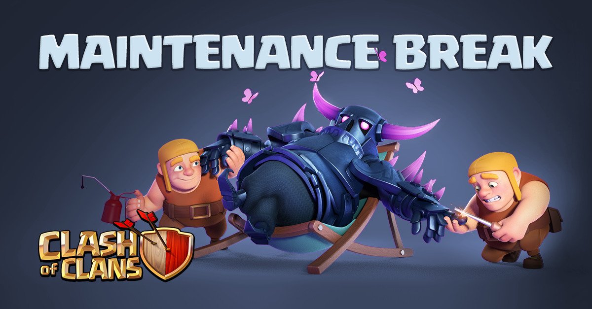 ClashofClans's tweet photo. Hey Chiefs! We will be going offline for a little bit to do some server upkeep 🛠️ During the maintenance we will also increase ClanXP rewards from Raid Weekends! 👍 We will keep the maintenance break as short as possible, see you again soon! https://t.co/oCYv5Y0W0q