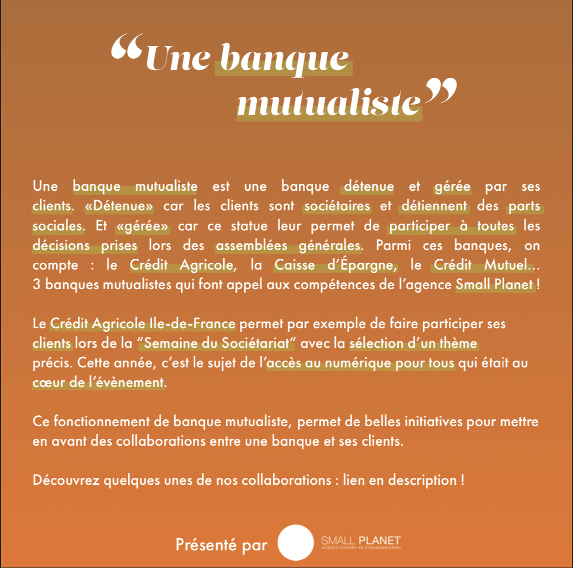 smallplanetCom's tweet image. NOUVEAU FORMAT ! 

A partir d'aujourd'hui, nous vous proposons un nouveau format pour nos publications... Que diriez-vous d'en apprendre plus sur notre secteur, à travers du vocabulaire, "en veux-tu en voilà" ! 

Dites nous en commentaires si l'idée vous plaît !