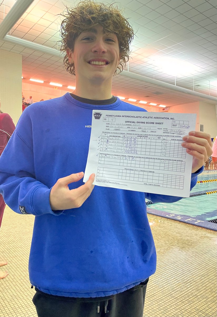 In #MustangNation, we stay smashing records! 💪 Yesterday, GMHS sophomore Alex Wodehouse broke the school diving record set last year by Carter Sweigart with a 334.5! Congrats, Alex! 🏊‍♂️