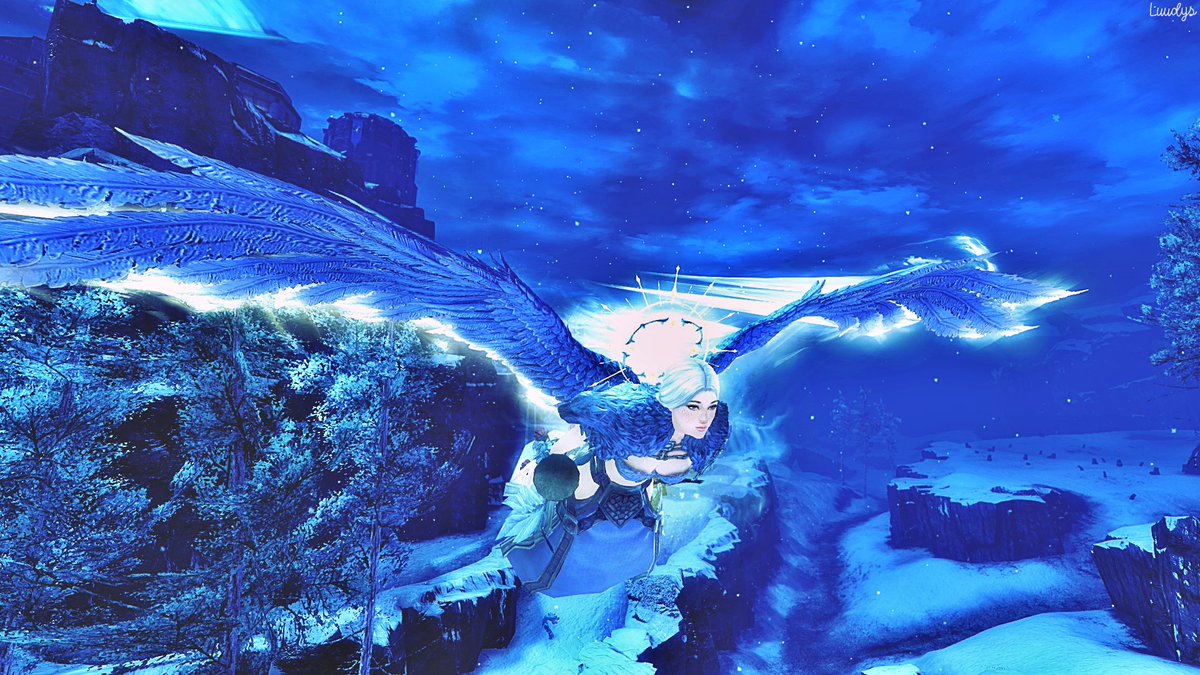 LuudysDen's tweet photo. The war drums are sounding, and the warriors are going wild

#GuildWars2 #GW2 #screenshot #WorldversusWorld #WvW #Human #GW2Human #angel #angelwings #night #nighttime #winter #snow #mountain #videogames #gaming #onlinegaming #PCgaming https://t.co/P3vWQDf7pt