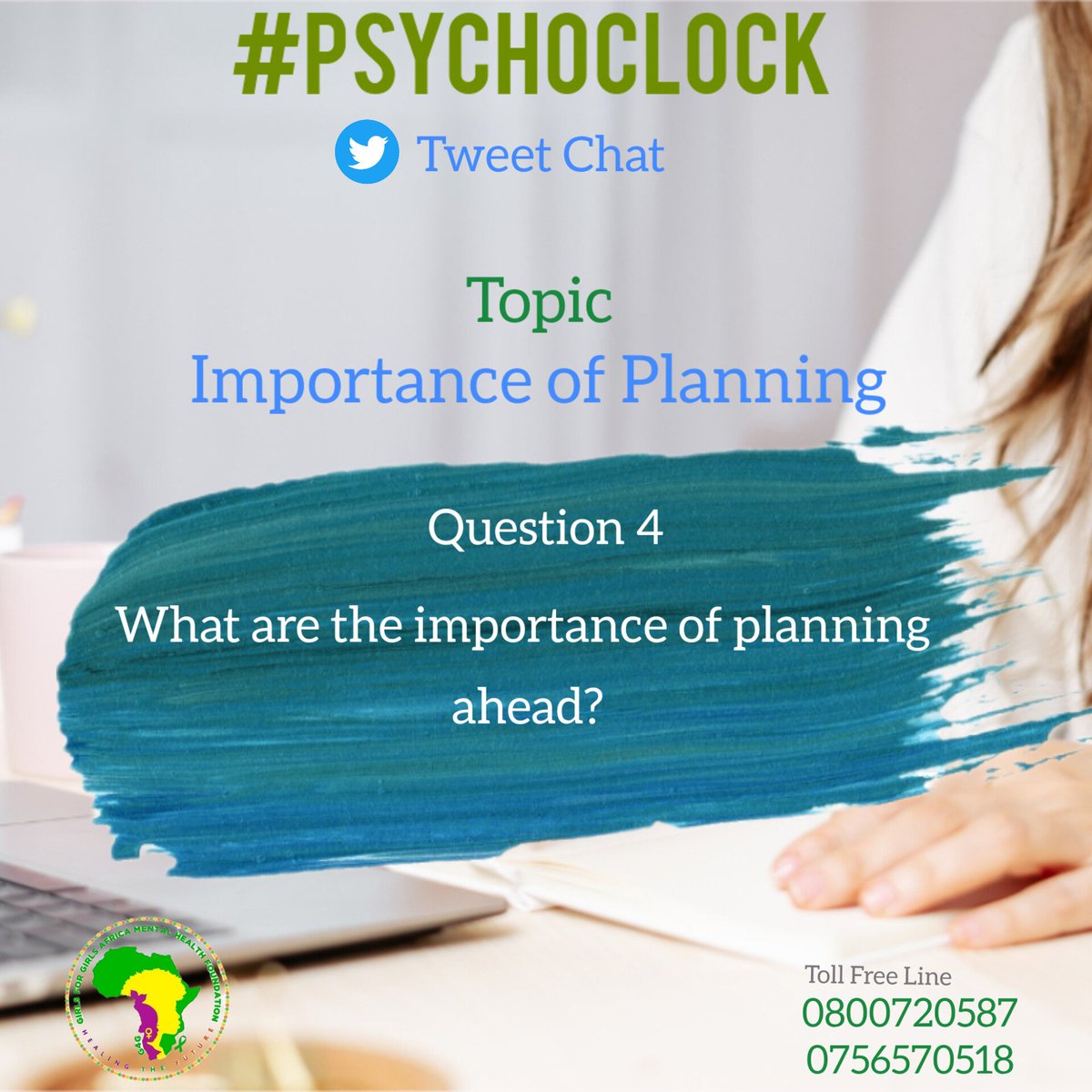G4G_Africa's tweet photo. Question 4: What are the importance of planning ahead?
@felixochiengjr @J_YouthAdvocate @mangashmangale @MwithaliG @Thepowerwoman @mutcy_
#PsychOclock
@AuthorQueentah @FelixRamil_ @_MAMA_Ke @ChiromoHospGrp @obagakwamboka @PDOkenya @triggerise @Ember_mh @UNICEF_AUOffice https://t.co/XCcDaSjX0Q