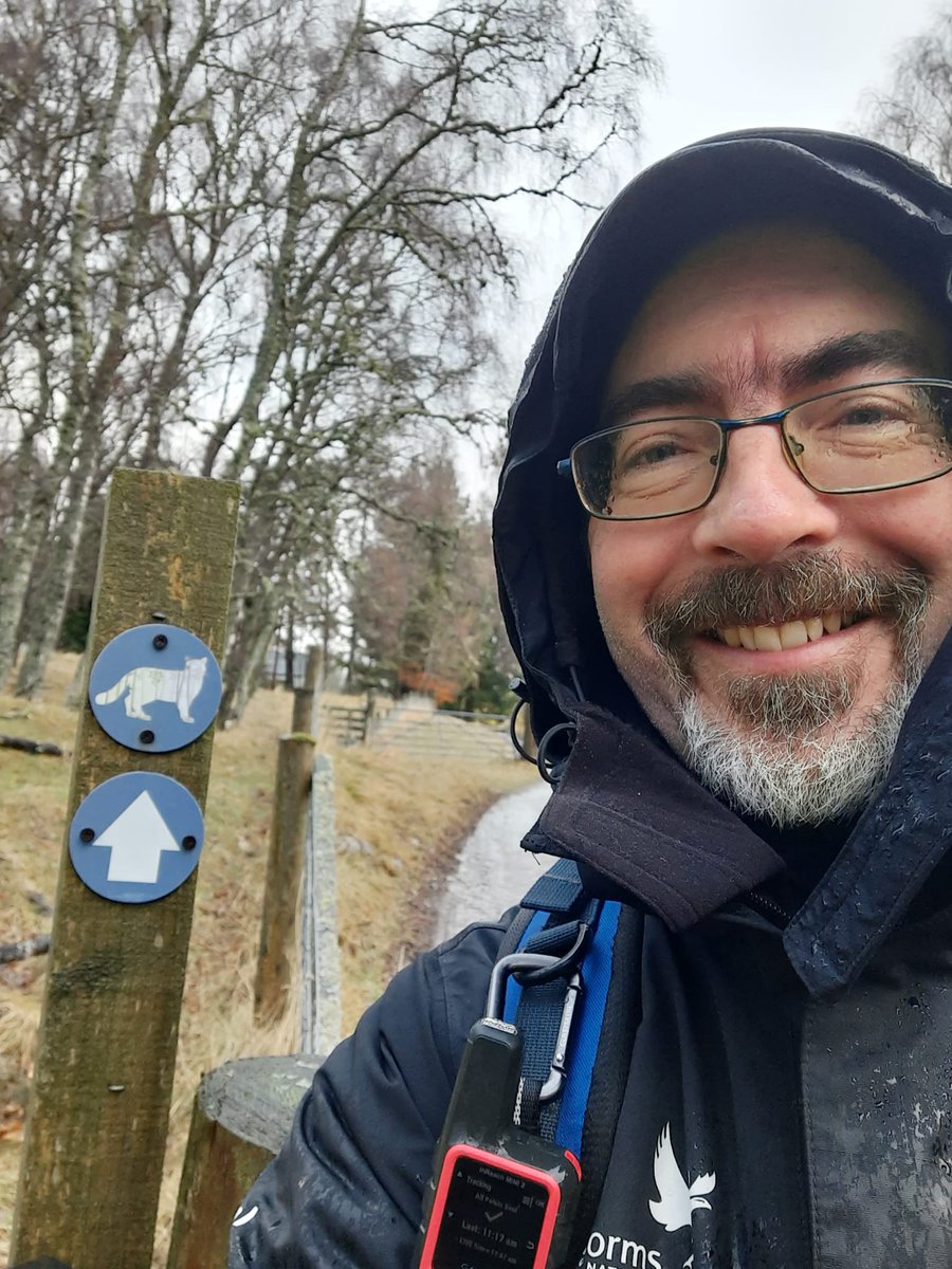 A soggy #Cairngorms #NationalPark authority ranger Duncan is out doing path condition surveys in Newtonmore today.... #VisitCairngorms