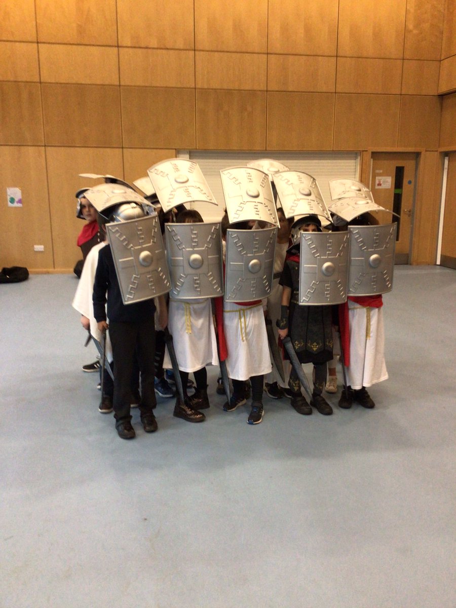 Y4VS Testudo. We are invincible. #Romans #RomanDay #RomanArmy #Testudo #StThomasHeaton