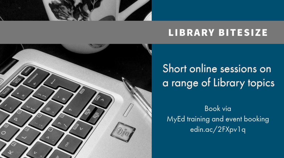EdUniLibraries's tweet photo. Coming up in January. Short #LibraryBitesize sessions to help your studies.
🎓How to use the Library (on-campus) 18th Jan
📚How to reference and avoid plagiarism 19th Jan
🔎Ten Tips for finding academic literature 25th Jan
Book at: https://t.co/VfY3ie5QHf https://t.co/a2qQKC975J