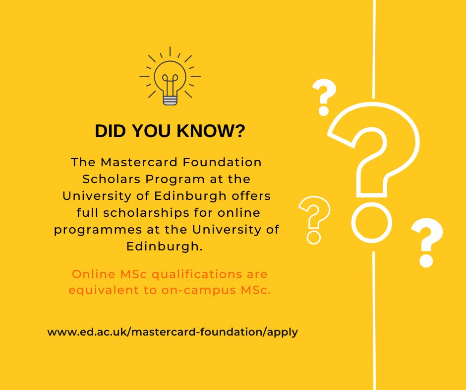 Did you know we offer full scholarships for online programmes at the University of Edinburgh?
