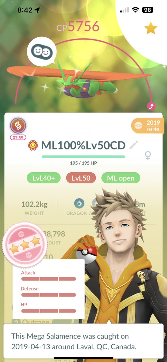LvL51 Mega Shundo Salamence!! 😎

#PokemonGO