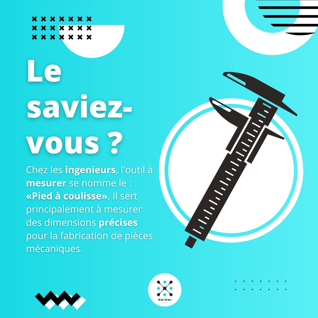 ngirwi's tweet photo. Le pied de coulisse n'a aucune tolérance pour les erreurs de mesure! 😁 Il est là pour assurer la précision ultime dans toutes les étapes de la fabrication, génial n’est ce pas ?  Alors, et vous quel outil quel outil vous est indispensable dans vos travaux d'ingénierie ? https://t.co/yiQkJLfSsl