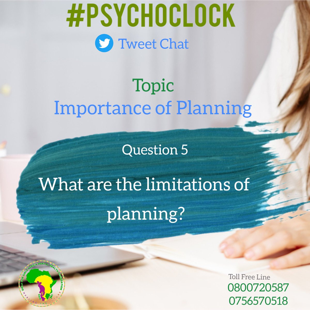 G4G_Africa's tweet photo. Question 5: What are the limitations of planning?
@J_YouthAdvocate @felixochiengjr @mangashmangale @MwithaliG @Thepowerwoman @mutcy_
#PsychOclock
@AuthorQueentah @FelixRamil_ @_MAMA_Ke @ActionAid_Kenya @PDOkenya @UNICEF_AUOffice @triggerise @Ember_mh @ChiromoHospGrp https://t.co/MD2CgFVS3d