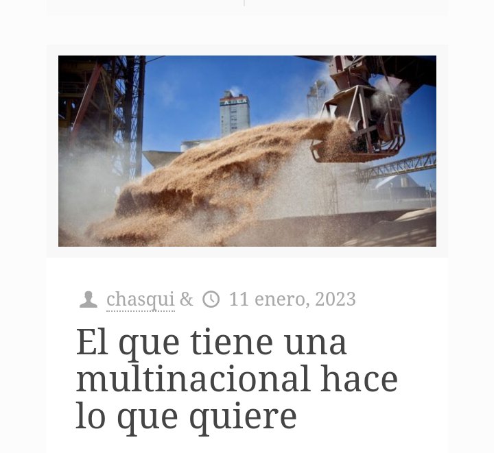 ChasquiFederal's tweet photo. La Federación Agraria Argentina señaló que las firmas exportadoras de granos Cargill y ADM continúan “profundizando las distorsiones” en el mercado, https://t.co/qeVYXfk4Mv