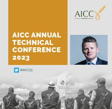 Only 8 days to go to #AICC23 Conference Industry day. See <a href="/DefraGovUK/">Defra UK</a> Minister <a href="/RichardHRBenyon/">Richard Benyon</a> as he sets the scene for a discussion on prospects for UK agriculture 2023. Why not book your free place at this virtual event at trybooking.co.uk/BZHD  #independentagronomy