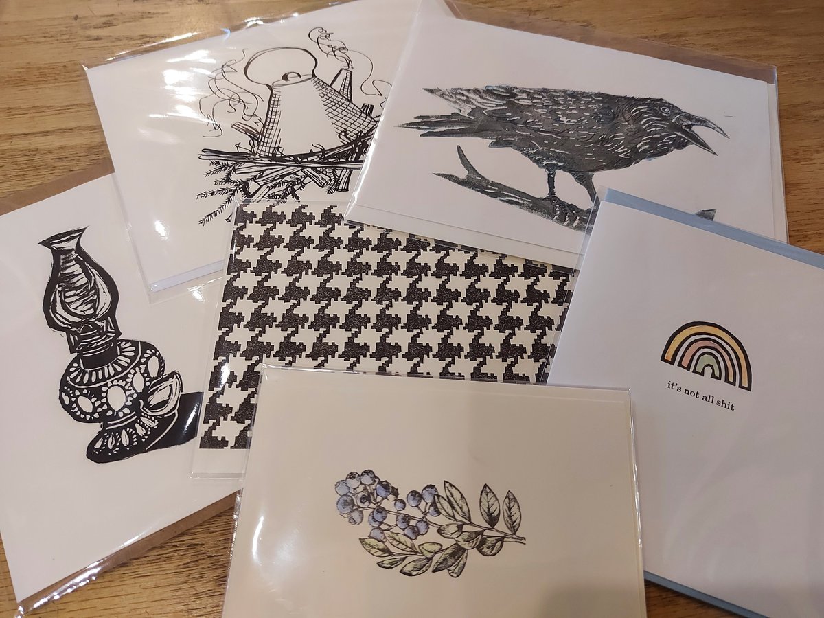 RunningtheGoat's tweet image. It’s #LetterWritingWeek. If you’re looking for a unique and beautiful card to send with your letter, why not check out our selection of letterpress-printed cards made by local artists!

You can find them on our website:

torscovebooks.com/shop/letterpre…