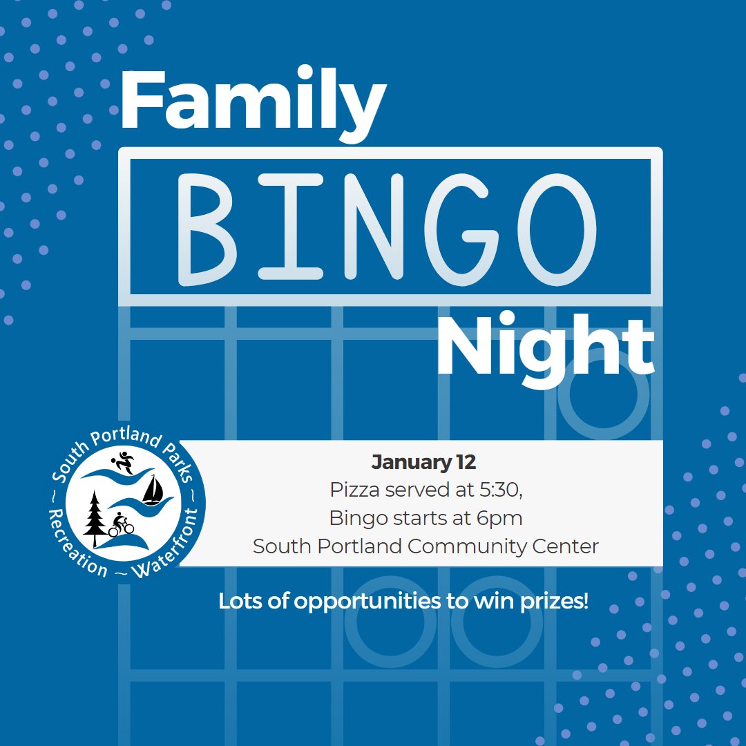 SoPoParksRec's tweet photo. Family Bingo tomorrow! https://t.co/UoBx2Q0tMk
#southportland #familyfuntime #sopoparents https://t.co/82gSo2DUlW
