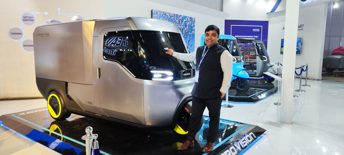 tadassuhas's tweet photo. What a day at #AutoExpo2023. Proud to be a part of #futureofmobility team at @TPRIndia over the last many years and partner @GreavesCottonIN in its EV journey from day 01. @ampere_ev makes a spectacular splash at @AEMotorShow such a proud moment! https://t.co/RIwFvj7pqi