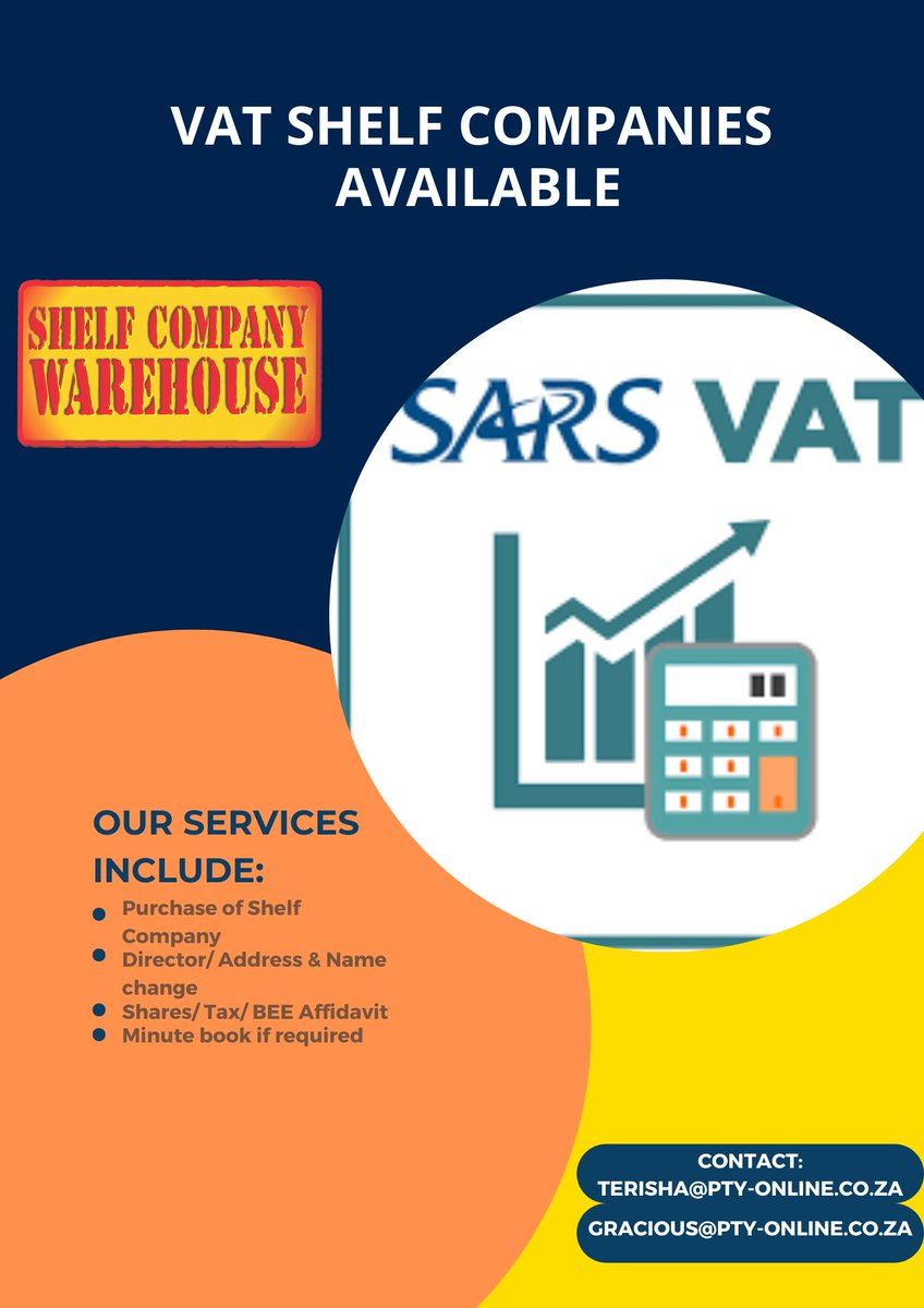 scwkzn's tweet photo. VAT Shelf companies as well as Import &amp; Export companies available! https://t.co/l5iTvzykQe