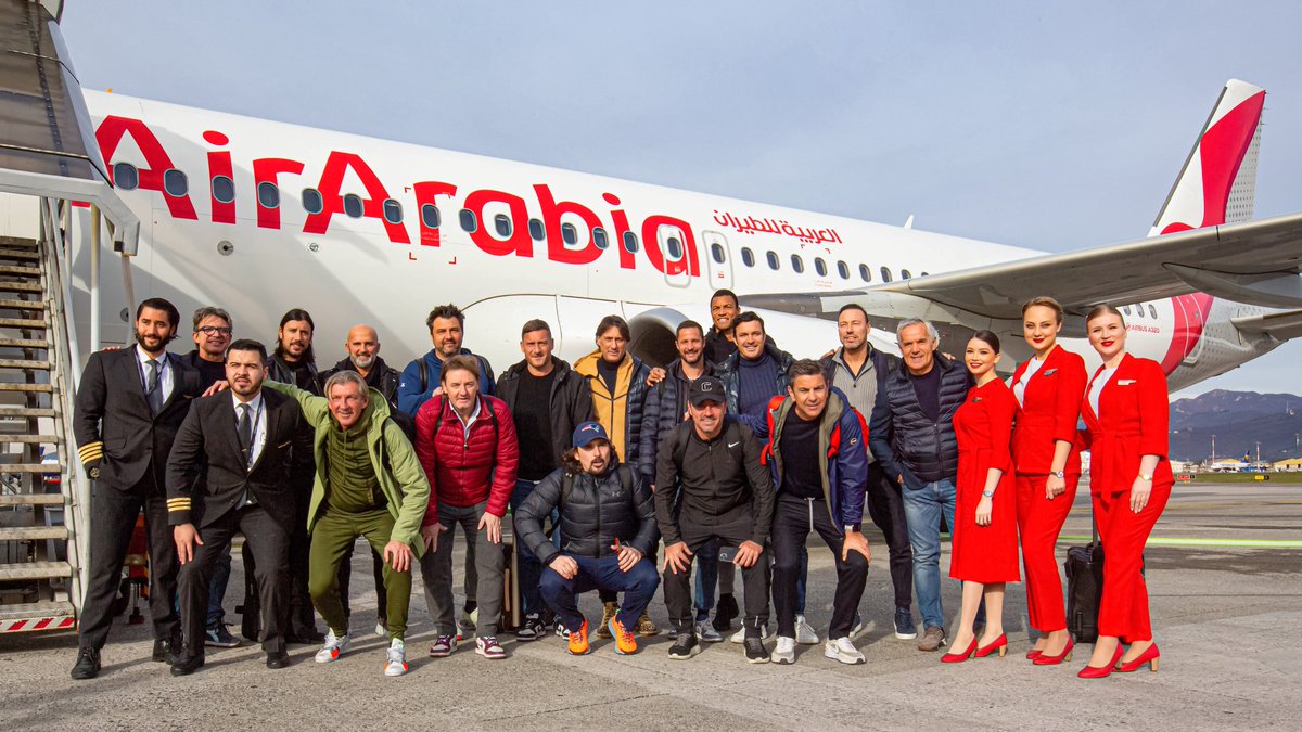 airarabiagroup's tweet image. Here we go! ⚽️ Excited to have our favourite football stars onboard our flight from Milan Bergamo to Sharjah for the Sharjah International Footgolf Tournament! Stay tuned!
#keepitmoving #sharjah #uae #sports #airarabia #visitsharjah @Visit_SHJ @sharjahtourism @MilanBergamoBGY