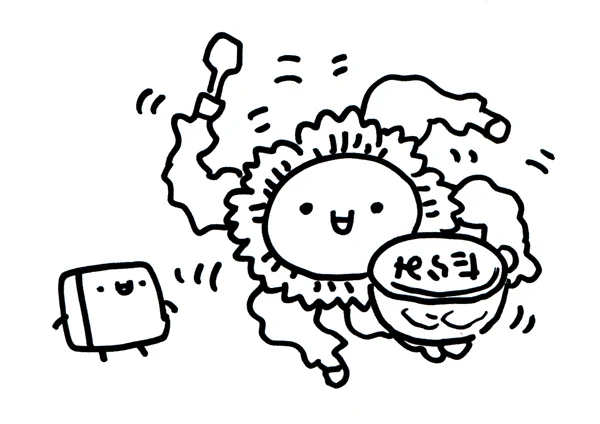ようかんと、たらみのどっさりゼリーに歓喜する悪魔です 