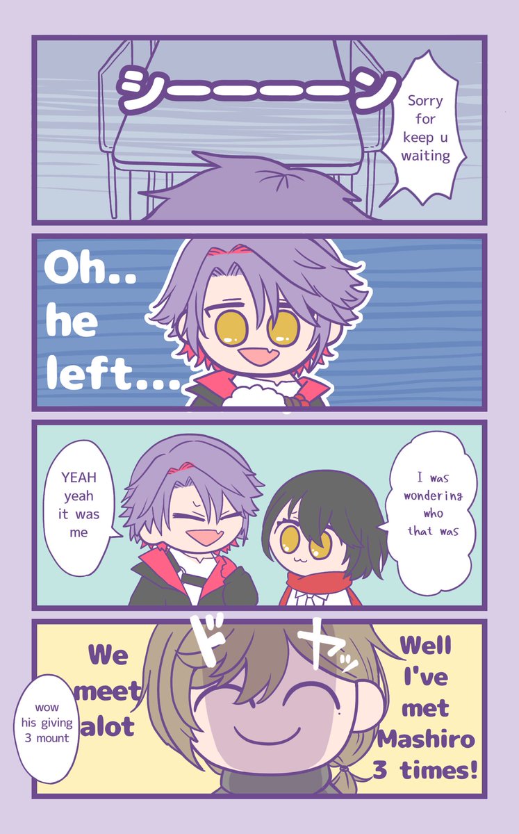 【にじばろ紅白戦にて】
雲雀くんにダル絡みしたましろくん

Eng ver is 3&4 page

#わたらいらすと
#まっしろキャンバス
#にじばろ紅白戦 