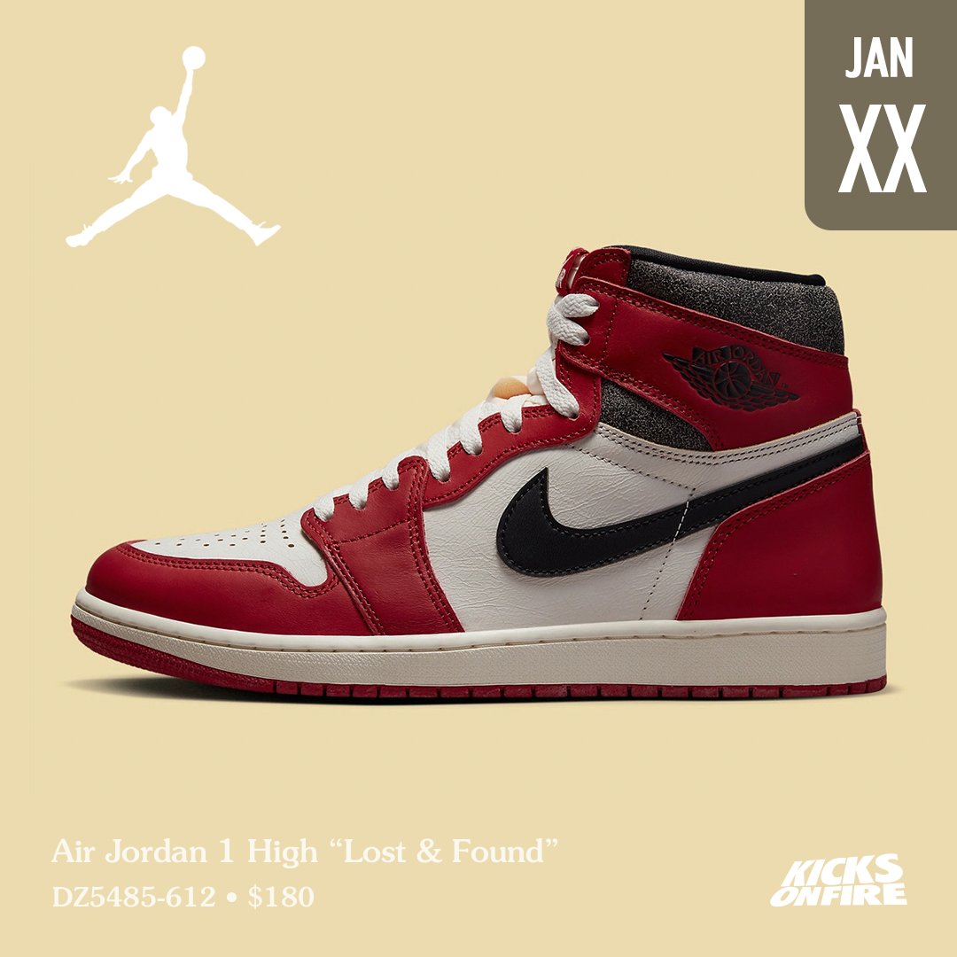 kicksonfire's tweet image. Air Jordan 1 High “Lost &amp;amp; Found”  ❤️😍 SNKRS restock coming soon