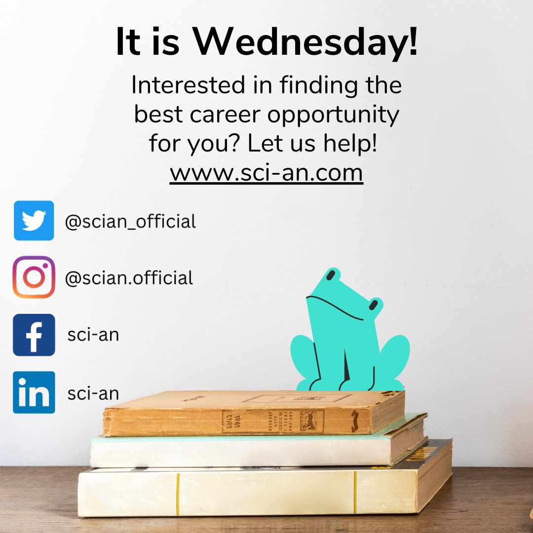 Ever wonder where and who your next best #career opportunity will be with? Join us at sci-an.com to find out!

#wonderWednesday #science #entrepreneurship #sciencepreneurship #networking #virtualnetworking #sciencecareers #research