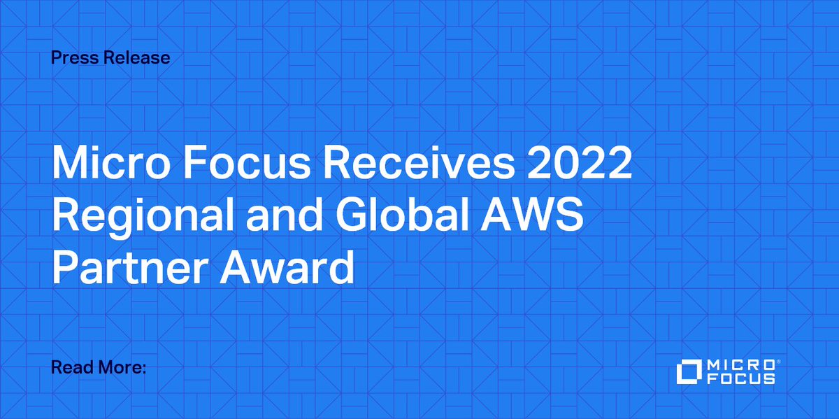 LauraSudnik's tweet photo. #News: @MicroFocus was recognized as ISV Partner of the Year – EMEA, one of many AWS Partners around the globe that help customers drive innovation and build solutions on Amazon Web Services. Read the full press release:  #MyMicroFocus https://t.co/lNVKbUmoub https://t.co/U088cOkoNM