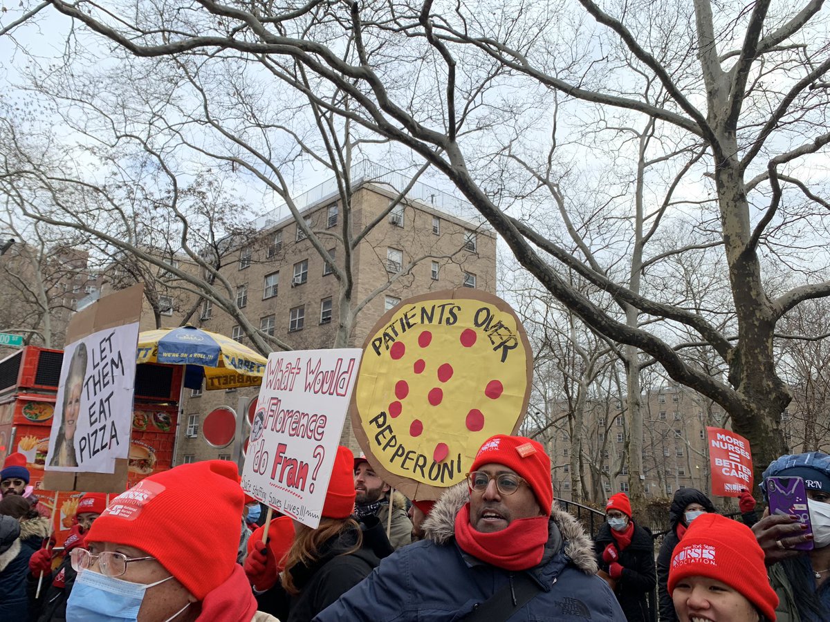 Yeah Fran, pepperoni over patients seems like the wrong way around #NYCNurseStrike #patientsoverprofits