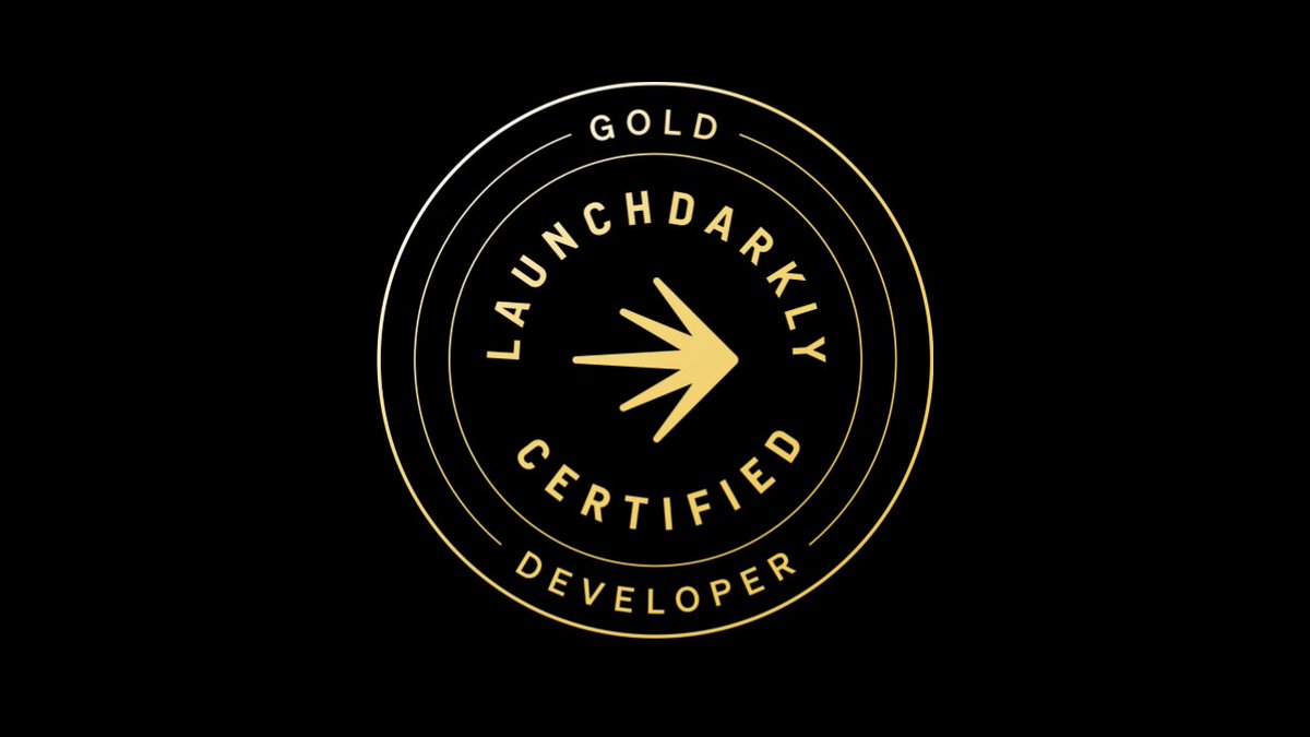 LaunchDarkly's tweet photo. The Gold Certification is now available in the LaunchDarkly Academy! Demonstrate expert-level feature management skills and a proven knowledge of modern software development practices by becoming a LaunchDarkly Gold Certified Developer.

Get certified: https://t.co/xkn4sMdUBL https://t.co/uj8JH0OWv3