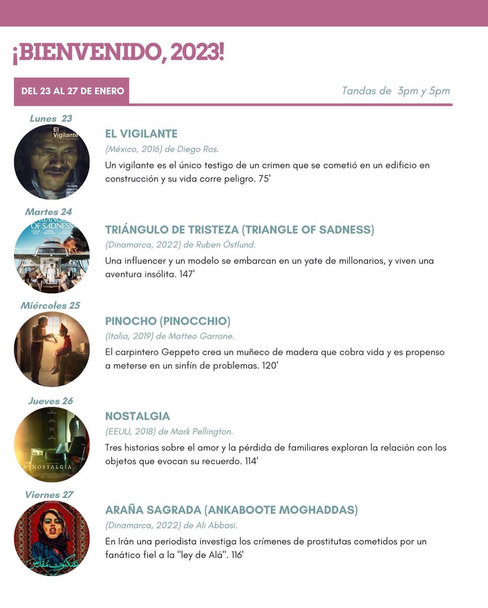 CineUPanama's tweet photo. Regresa la primera y única sala de cine alternativo con una programación que no te puedes perder

Muestra ¡Bienvenido, 2023!

Tanda de verano
Lunes a viernes 
3pm y 5pm
Entrada gratuita -  Presencial

@gecupanama https://t.co/K45SPSsZLE