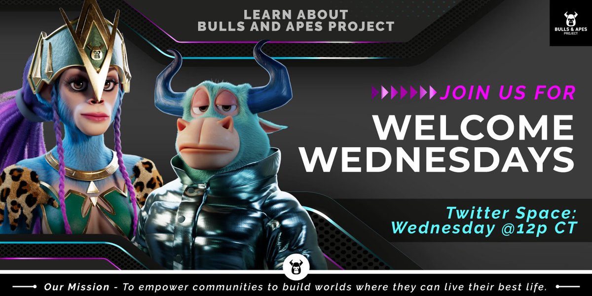 BullsOnTheBlock's tweet photo. ๐จThe APE MINT is coming up!๐จ
If youโre new to #BAPNation, Welcome Wednesday is the space you need to be in!
Learn about #MethToken, #BAPTeam, #InnerCircle, and the future of B.A.P!
We're one BIG family!๐
See you laterโฌ๏ธ๐:
https://t.co/CLYp7HPUM0
Get #APESmart ๐ง
#BOTB https://t.co/WinuyRyr9q