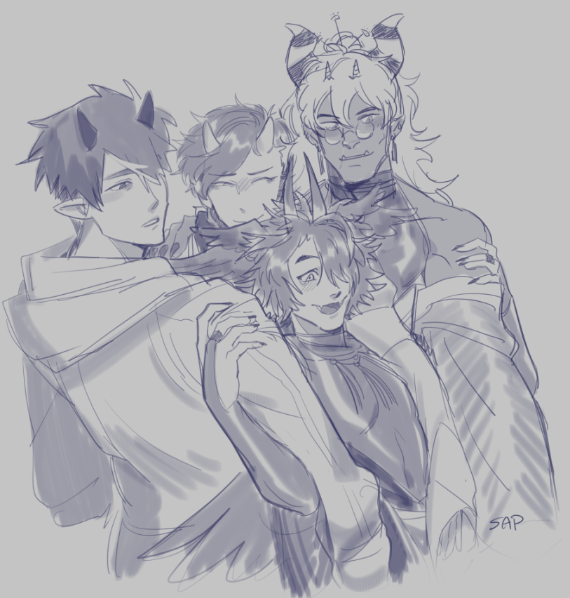 __sapere's tweet photo. i think of all the he/theys in the clan as a fraternity now
#kindredsona #kindraw https://t.co/uXzAn0wFpA