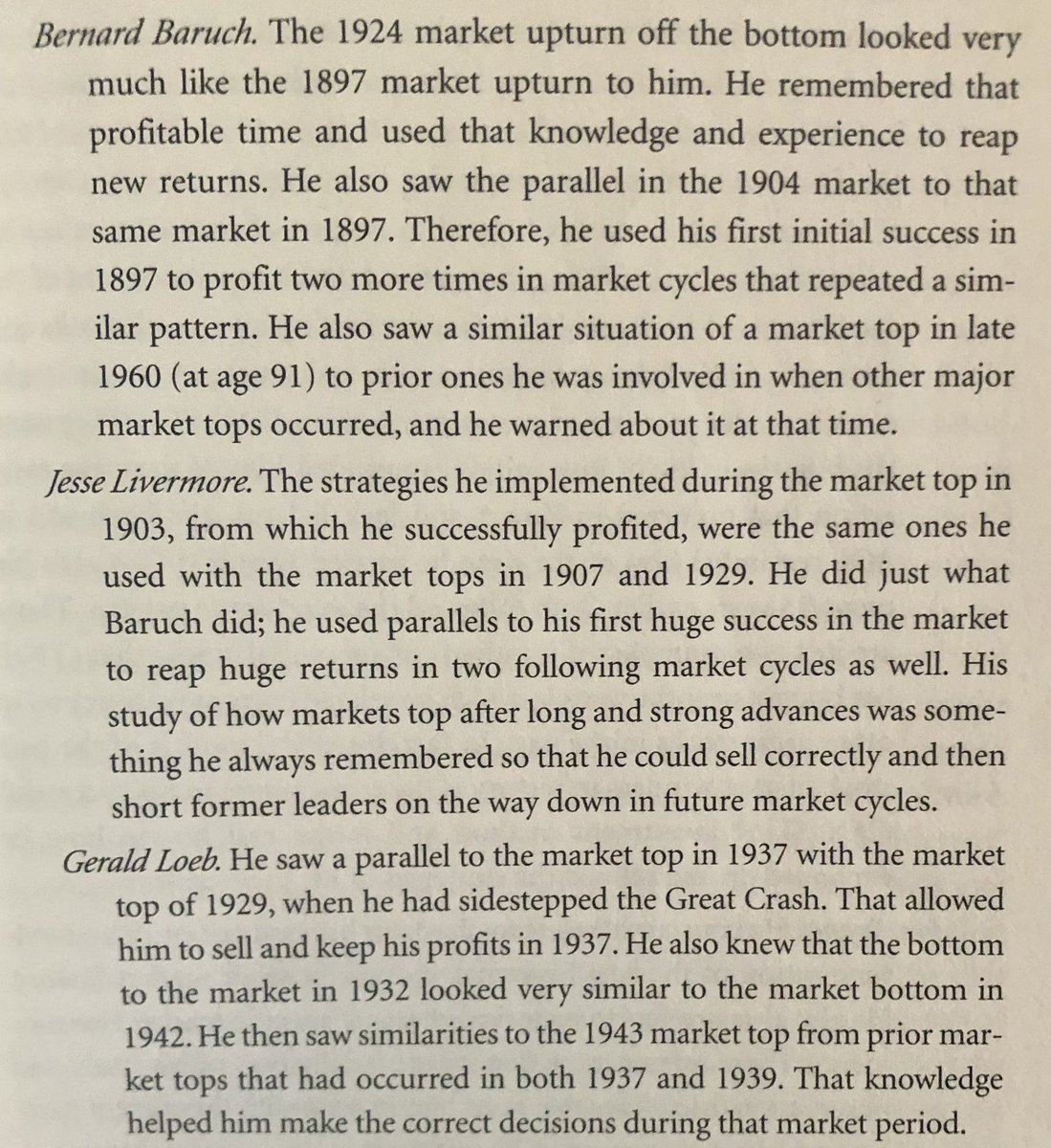 monsterstocks1's tweet photo. Great traders studied past markets to compare - the circumstances will never be exact but the moods of traders repeat over time. 3 examples from ‘How Legendary Traders Made Millions’ https://t.co/nWSLhxBjVd